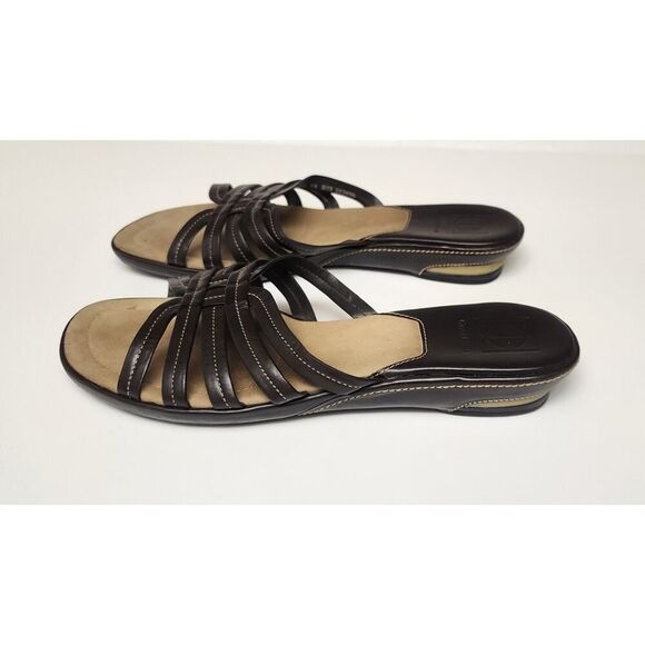 Cole Haan Air Kaitlin Women's Dark Brown Leather Slide Sandals Shoes Size 10AA - Picture 6 of 12